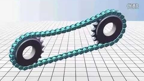 Chain sprocket 3d animation