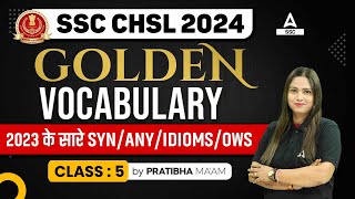 Vocabulary for SSC CGL/CHSL/MTS | One Word Substitution Previous Year Questions By Pratibha Mam #5