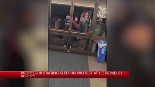 Berkeley professor holds 'sleep-in' in office to protest inaction against antisemitism
