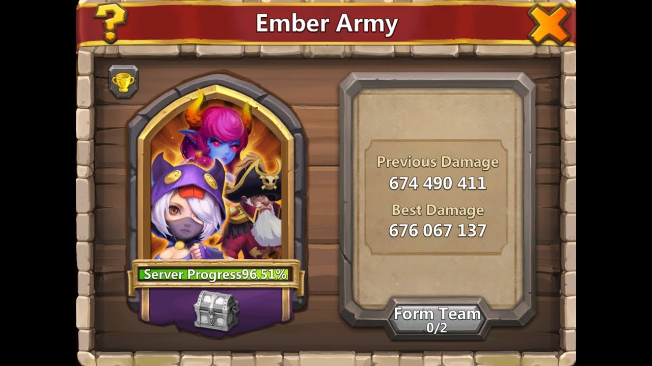 Ember Army | 676 Million score | Base Setup | Castle Clash