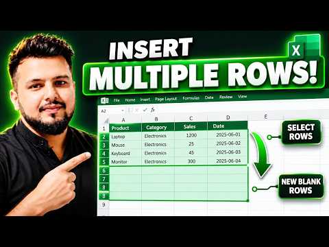 How to Insert Multiple Rows in Excel (Stop Doing It One by One!)