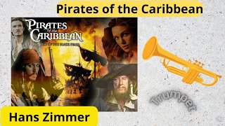 Pirates of the Caribbean Hans Zimmer with Trumpet Sheet Music Scrolling Orchestral Accompaniment