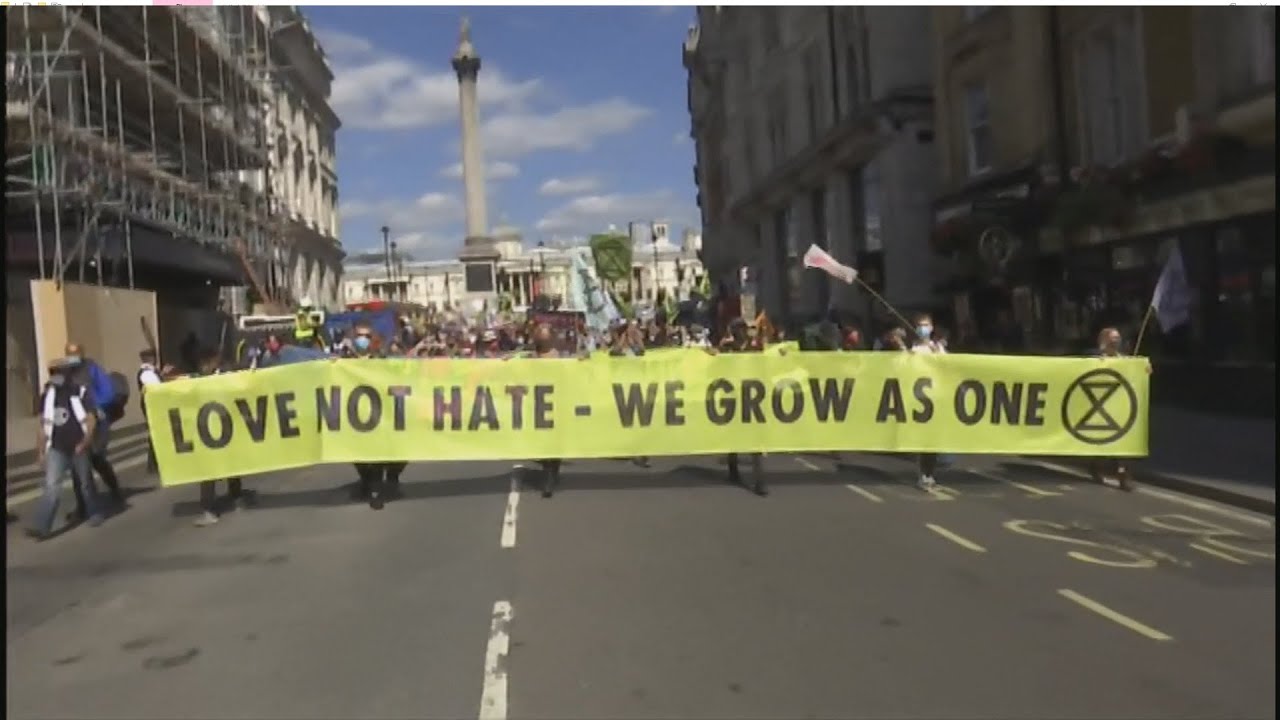 Extinction Rebellion start two weeks of protests (UK) - BBC & ITV News - 1st September 2020