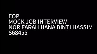 S68455 MOCK JOB INTERVIEW (EOP)