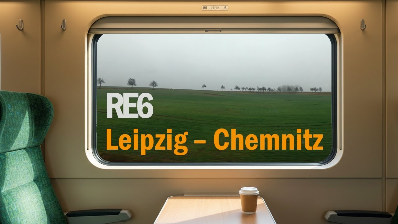 Leipzig – Chemnitz | RE6 | Train Window POV | 4k