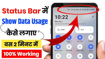 Show data usage in status bar vivo | How to show data usage in notification | Show Data usage