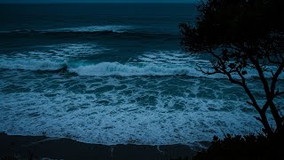 Deep Sleep Ocean Waves at Night | Calm Beach Sounds and Gentle Breeze for Relaxation All Night