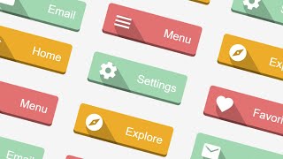 How To Make Simple Flat Shadow Buttons | HTML & CSS