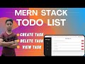 Build a MERN Stack ToDo App | Create, Read, Delete Tasks with API & Offcanvas Details