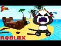 STUCK ON DESERTED ISLAND! ROBLOX SAILING STORY ! Let's Play with Combo Panda