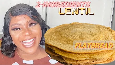 2 INGREDIENTS {Gluten-free | Oil-free Vegan | high protein} RED LENTIL FLATBREAD