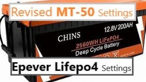Epever MT-50 settings Chins Lithium LiFePO4 battery 2023.