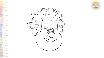 Wreck It Ralph easy drawing videos |easy cartoon drawings | How to draw  Wreck It Ralph step by step
