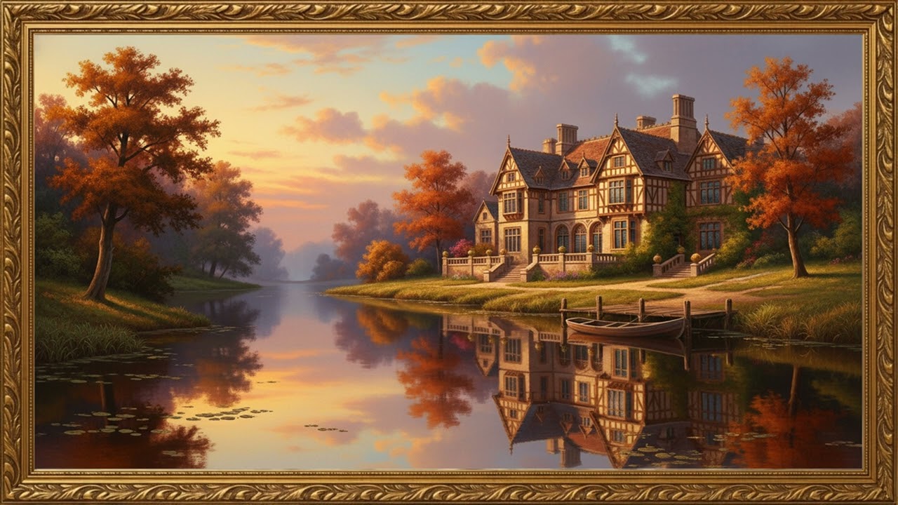 Classical Riverside Atmosphere in 4K | A Quiet Two-Hour Art Experience
