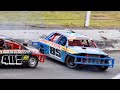 Saloon stockcars scottish  shevill vs honeyman vs irvine wallopstraightin last bend  cowdenbeath