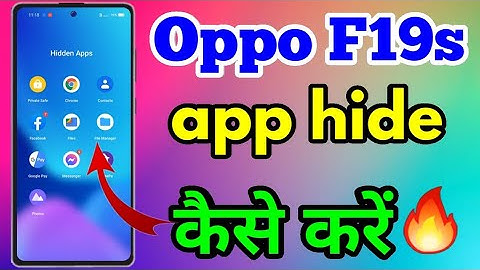 How To Hide App in Oppo F19s | oppo F19s Hide App Kaise Kare