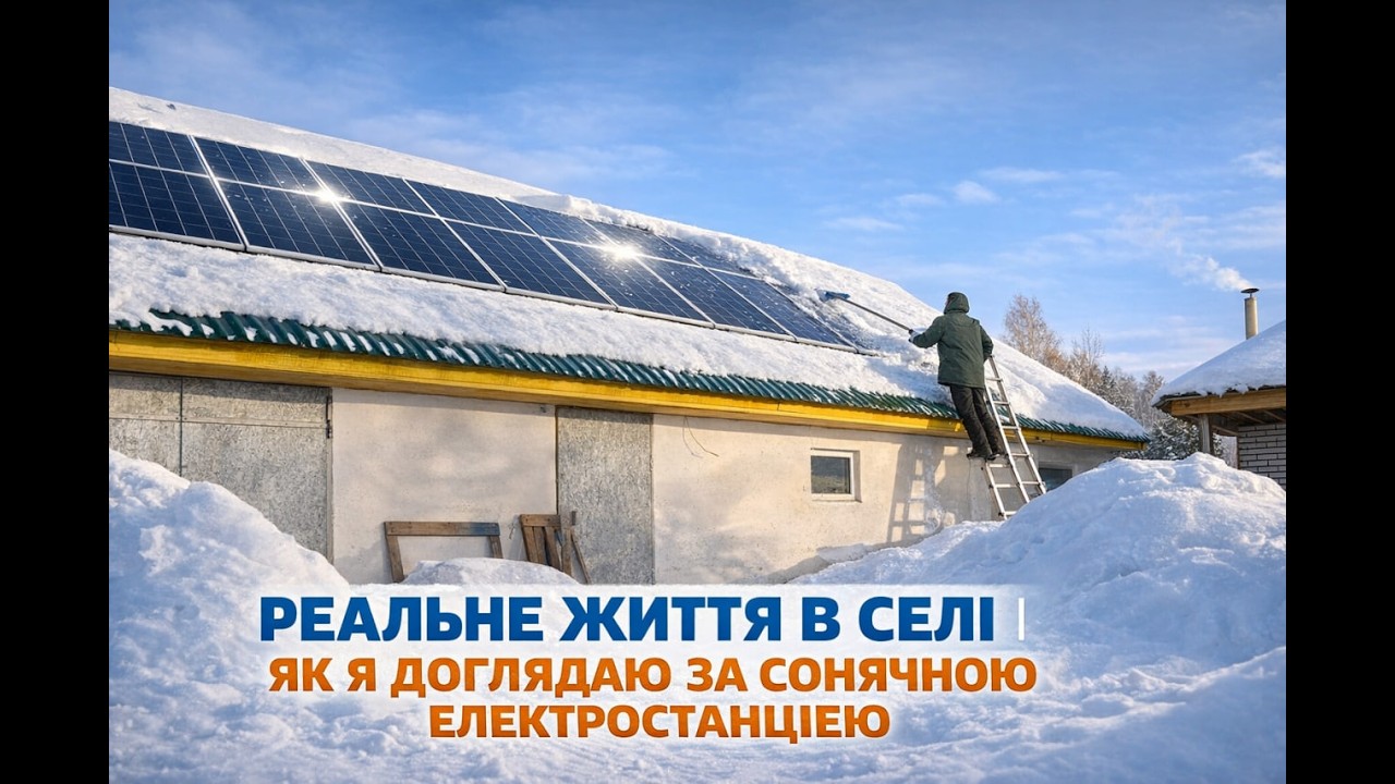 Не допускайте цих помилок! Як правильно доглядати за сонячними панелями в морози та снігопади.