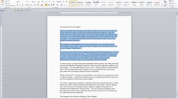 Microsoft Word 2010 Video 14 Selecting text with the mouse
