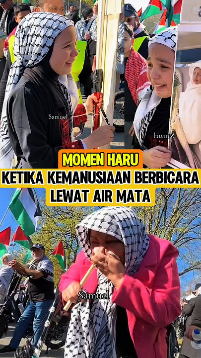 Momen Haru‼️Ibu Eropa menangis pada aksi solidaritas #respect #solidaritas #momenharu #muslimpulsee