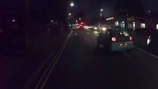 Van driver not paying attention ahead