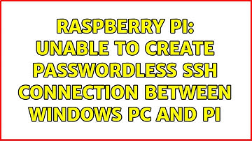 Raspberry Pi: Unable to create passwordless SSH connection between Windows PC and Pi