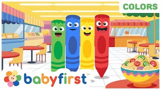 discover the magic of color crew with babyfirst tv toddler learning video healthy food games