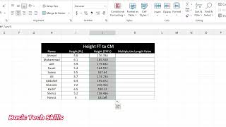How to Convert Height from FT to CM Using Excel in Minutes!