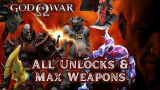 God of War (2005) - All Costumes, Max Weapons &amp; Magic Showcase