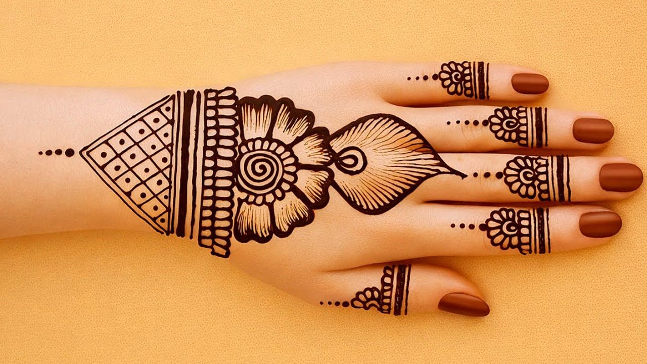 Stylish Back Hand Mehndi Design | New Henna Design Back Hand Tutorial