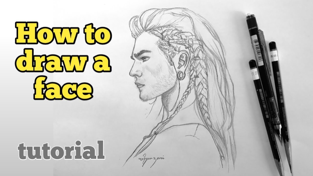 How to draw a face / step by step / draw with me - YouTube
