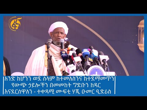 አንድ ከሆንን ወደ ሰላም ከተመለስንና ከተደማመጥን የውጭ ኃይሎችን በመመከት ግድቡን ከዳር እናደርሰዋለን - ተቀዳሚ ሙፍቲ ሃጂ ዑመር ዒድሪስ #ፋና_ዜና