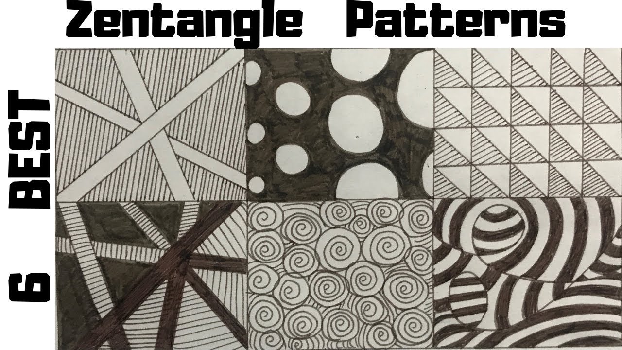 6 Best Zentangle Patterns For Beginners, How To Draw Easy Doodle Art ...