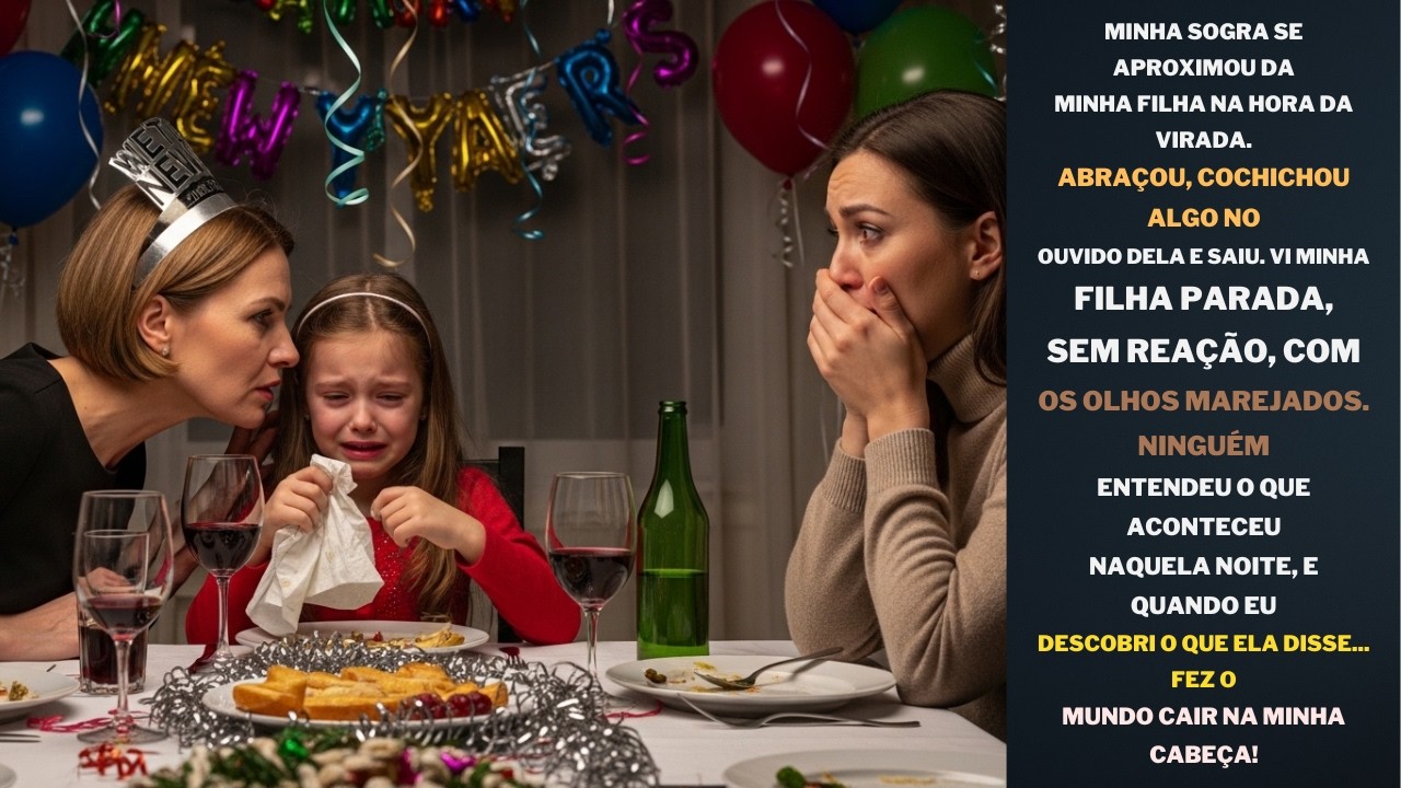 Minha sogra cochichou algo no ouvido da minha filha, que a deixou congelada  Então meu mundo caiu