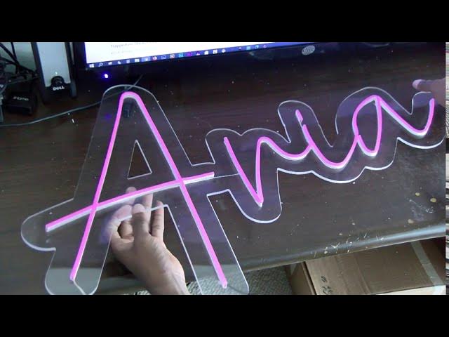 How to Make a Neon Sign LED Part 2 (feat. CNC Cut Back Panel) 