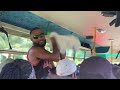 Drunkard boy in a fiji bus