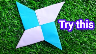 How To Make A Paper Ninja Star Shuriken - Origami Part-18