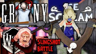 Slingshot Battle In Granny 3 Vs Witch Cry Vs Ice Scream 8