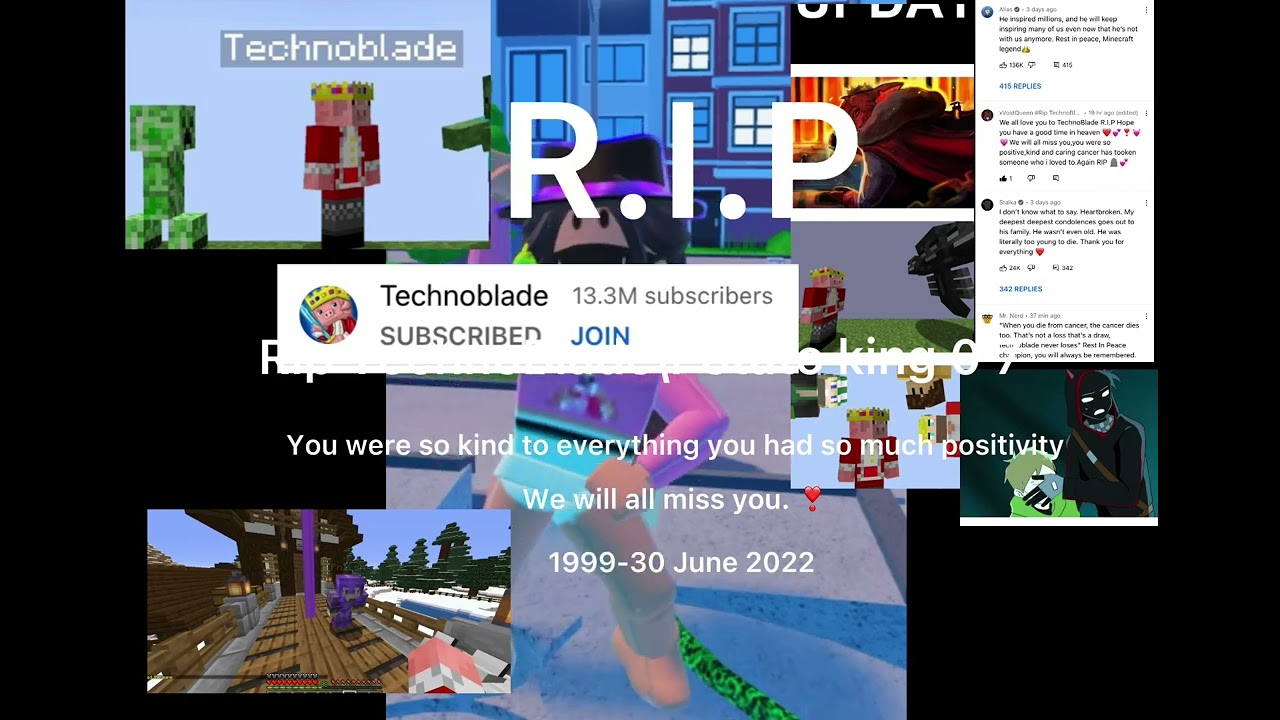 In memory of TechnoBlade\Potato king 0 7 R.I.P