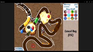 Bomb Cannon Towers Only With No Lives Lost (Track 2, Hard, Bloons Tower Defense 3 Challenge)
