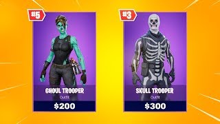 The New Top 10 Most Expensive Skins In Fortnite...