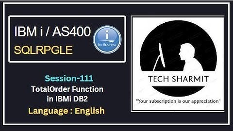 totalorder function in db2 sql | SQLRPGLE | ibmi training | sqlrpgle as400 | ibm db2 function