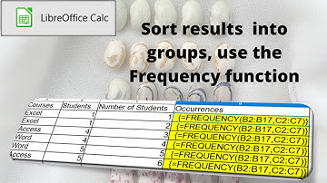 How to use the Frequency Function in LibreOffice Calc