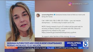 Savannah Guthrie offering up to $1 million for info leading to missing mother's 'recovery'