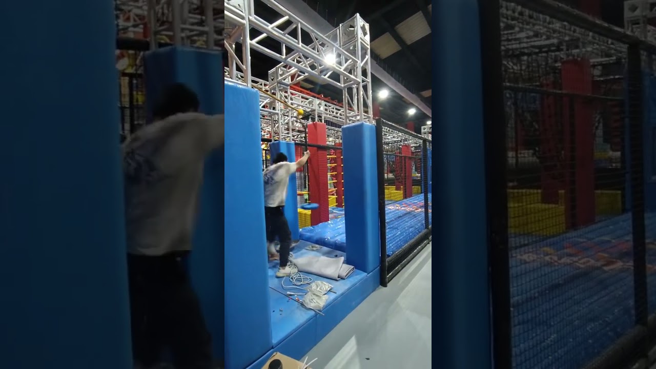 zipline for  new trampoline park