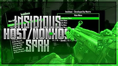 🔵BO2 INSIDIOUS UPDATE (WITH GSC INJECTOR SPRX) MOD MENU HOST AND NON-HOST