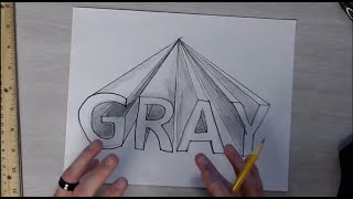 How to Draw Your Name in 3D! Simple One Point Perspective Art Project