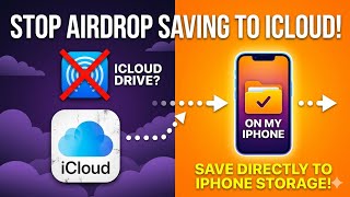 Save AirDrop Files Directly to iPhone Storage (Not iCloud!) #iphone17promax #iphone16promax #apple 
