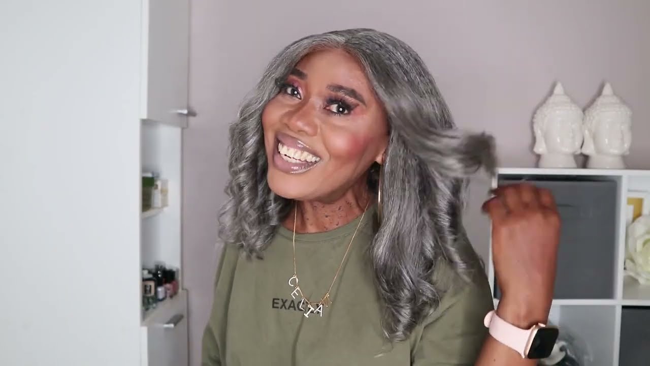 🔥 Gray Hair Glow-Up ✨ Kinky Straight Salt & Pepper Wig 😍