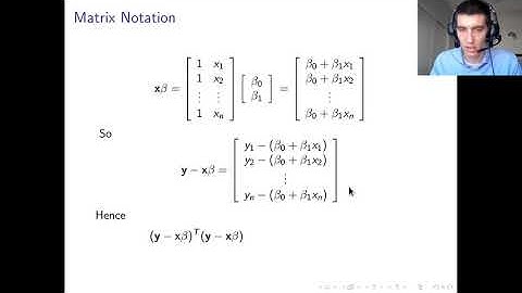 OA3103, Data Analysis. Lecture 5 Part 1: Simple Linear Regression in Matrix Format