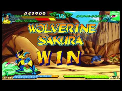 Marvel Super Heroes vs Street Fighter - Wolverine / Sakura Playthrough ( June 4, 2017 )